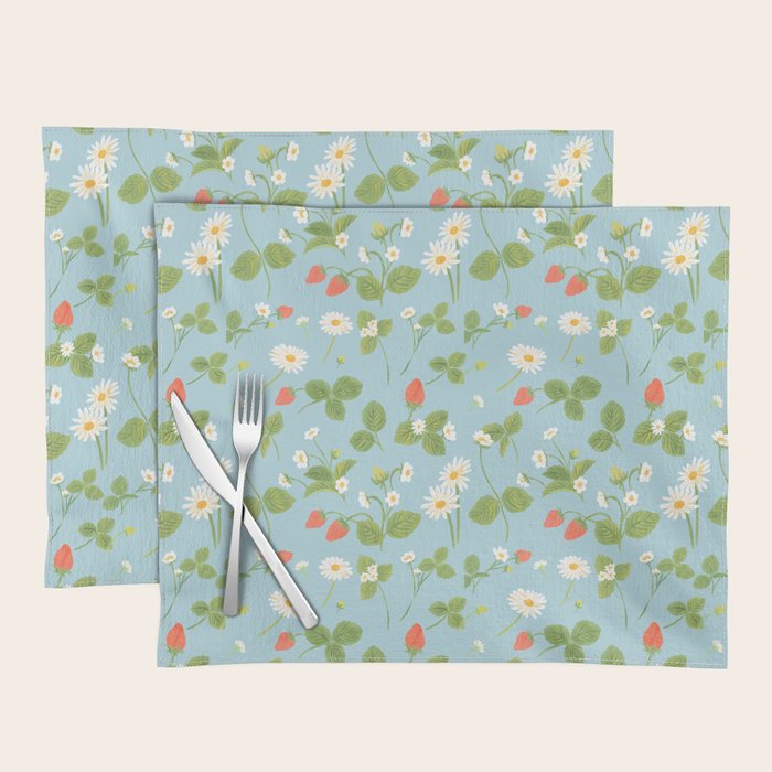 Strawberry Plant Pattern Placemat Gallery Image 1