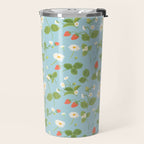 Strawberry Plant Pattern Travel Mug Gallery Image 2