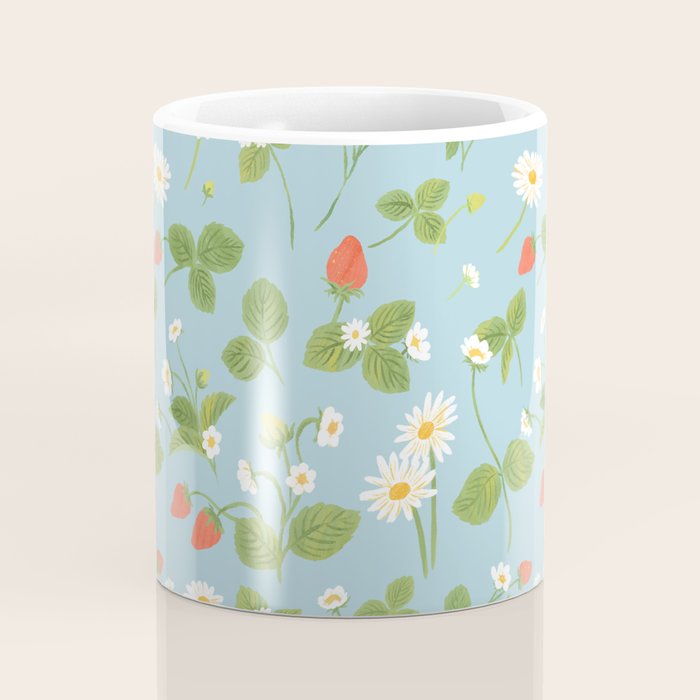 Strawberry Plant Pattern Coffee Mug Gallery Image 4