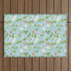 Strawberry Plant Pattern Outdoor Rug Gallery Image 1