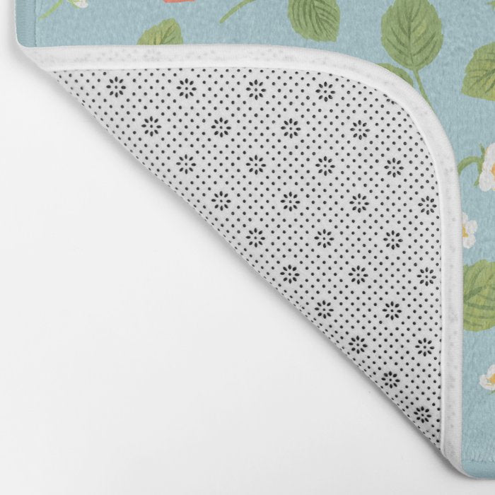 Strawberry Plant Pattern Bath Mat Gallery Image 2