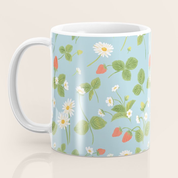 Strawberry Plant Pattern Coffee Mug Gallery Image 3