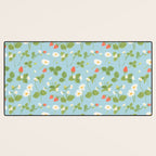 Strawberry Plant Pattern Desk Mat Gallery Image 3
