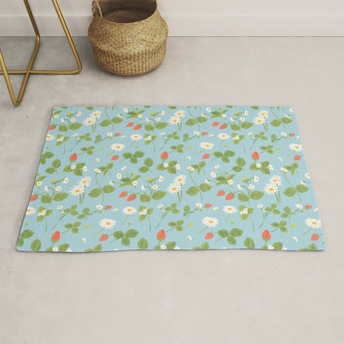 Strawberry Plant Pattern Rug Gallery Image 1