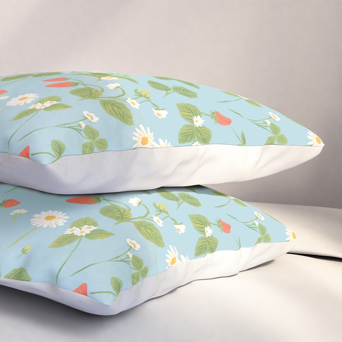 Strawberry Plant Pattern Pillow Sham Gallery Image 3