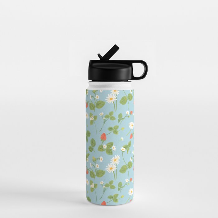 Strawberry Plant Pattern Water Bottle Gallery Image 1