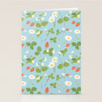 Strawberry Plant Pattern Stationery Card Gallery Image 2