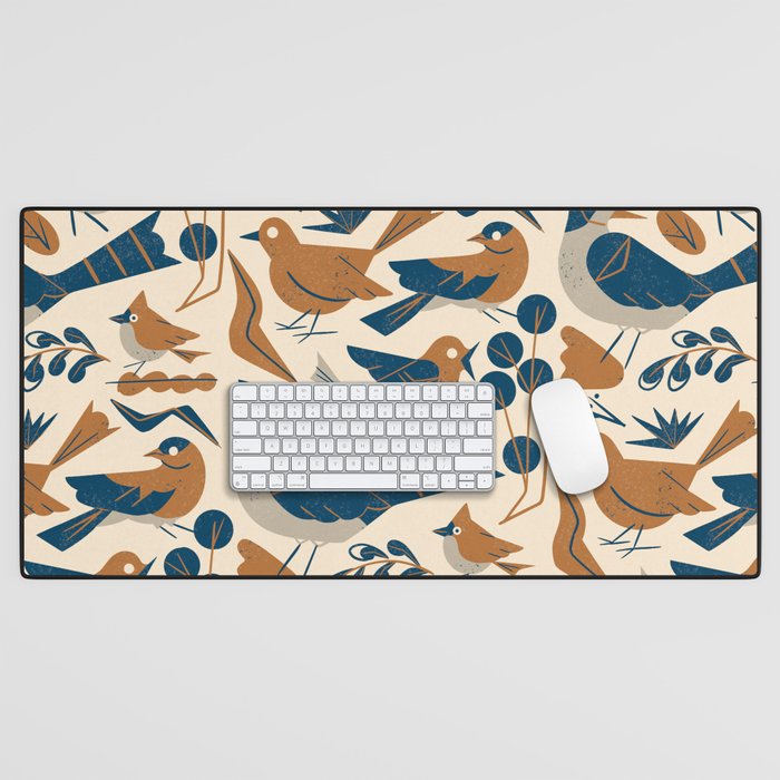 Woodland Songbirds Desk Mat Gallery Image 1