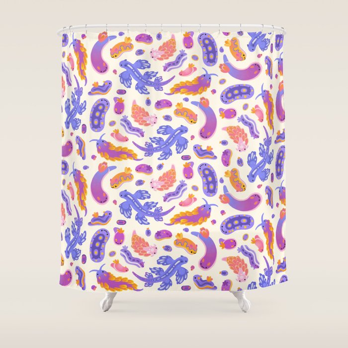 sea slug - pastel Shower Curtain Gallery Image 1