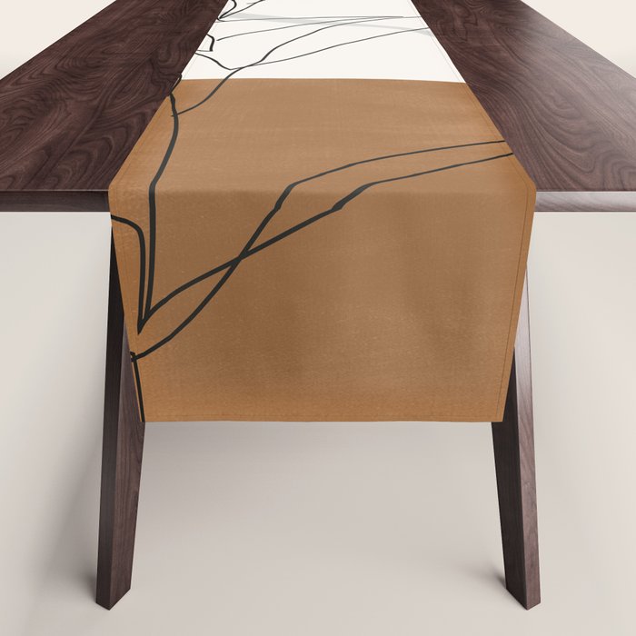 Abstract Art Minimal Plant Table Runner Gallery Image 1