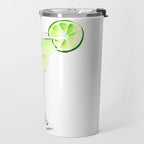Cocktails. Watercolor Painting. Margarita Travel Mug Gallery Image 2