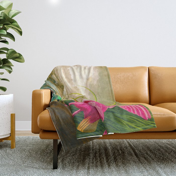 Roseate Spoonbill Bird pink Throw Blanket Gallery Image 1