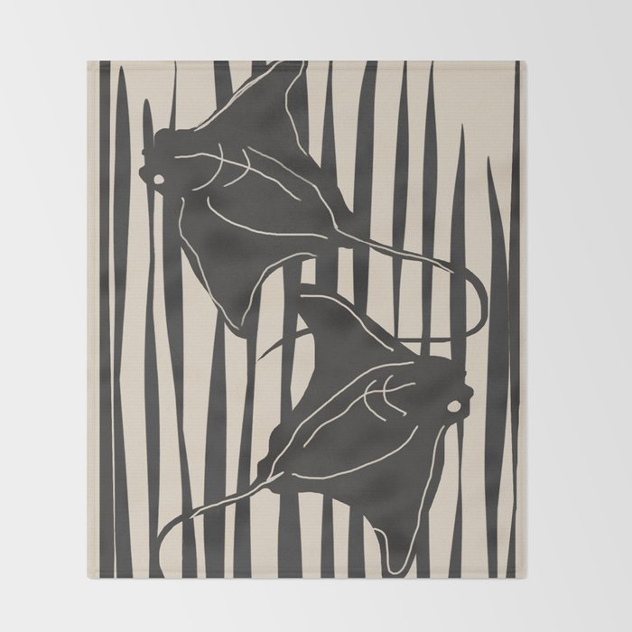 Stingrays 1 Throw Blanket Gallery Image 2