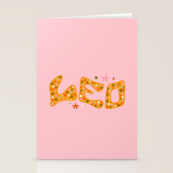 Starry Leo Stationery Card Gallery Image 1