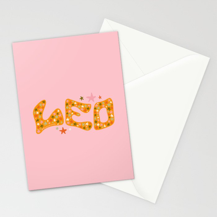 Starry Leo Stationery Card Gallery Image 2