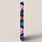 Retro cartoon sticker label pattern iPhone Case Gallery Image 2