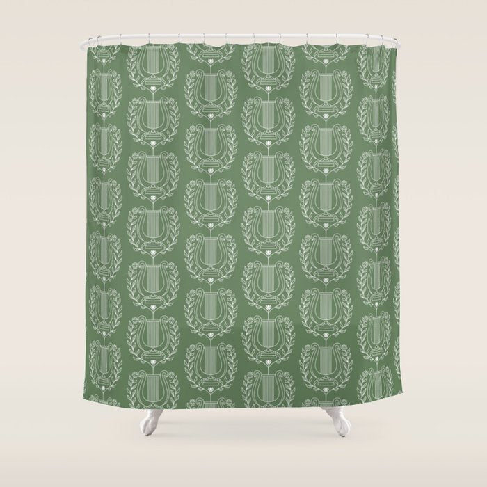 Grecian Lyre Shower Curtain Gallery Image 1