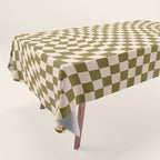Check VI - Green Twist â Checkerboard Print Tablecloth Gallery Image 1