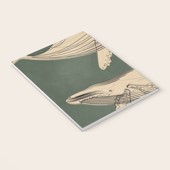 Modern Minimalist Abstract Whales 4 Notebook Gallery Image 3