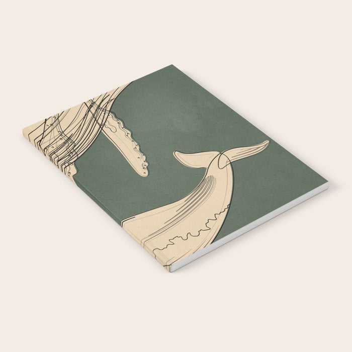 Modern Minimalist Abstract Whales 4 Notebook Gallery Image 1