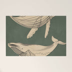Modern Minimalist Abstract Whales 4 Welcome Mat Gallery Image 1