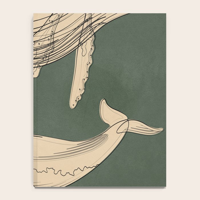 Modern Minimalist Abstract Whales 4 Notebook Gallery Image 4