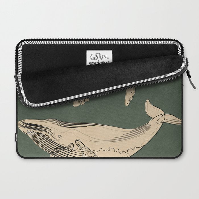 Modern Minimalist Abstract Whales 4 Laptop Sleeve Gallery Image 2