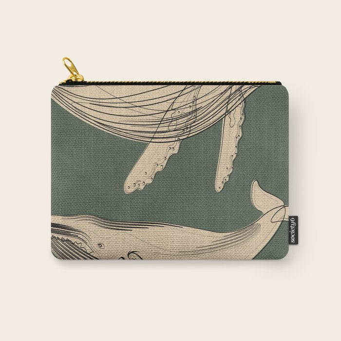 Modern Minimalist Abstract Whales 4 Carry All Pouch Gallery Image 1