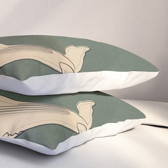 Modern Minimalist Abstract Whales 4 Pillow Sham Gallery Image 3