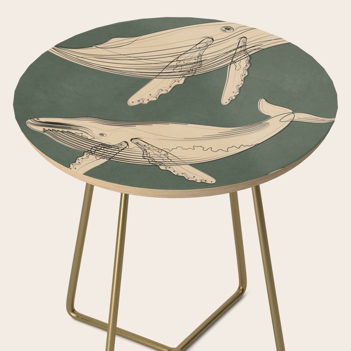 Modern Minimalist Abstract Whales 4 Side Table Gallery Image 2