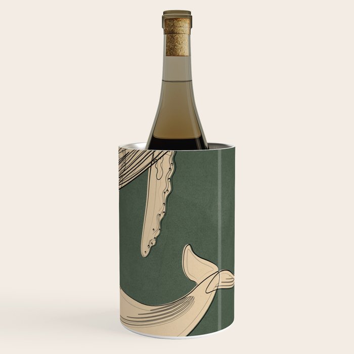 Modern Minimalist Abstract Whales 4 Wine Chiller Gallery Image 3