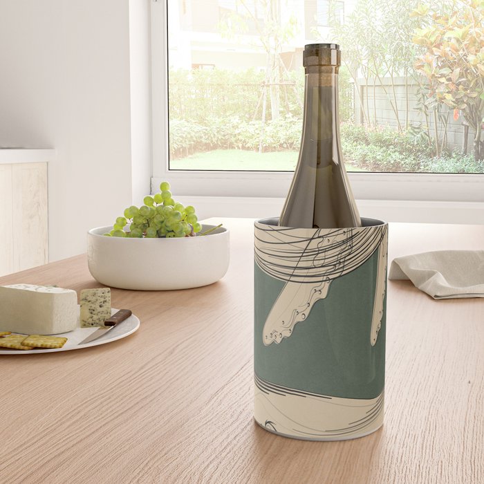 Modern Minimalist Abstract Whales 4 Wine Chiller Gallery Image 4