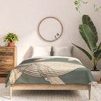 Modern Minimalist Abstract Whales 4 Comforter Gallery Image 3