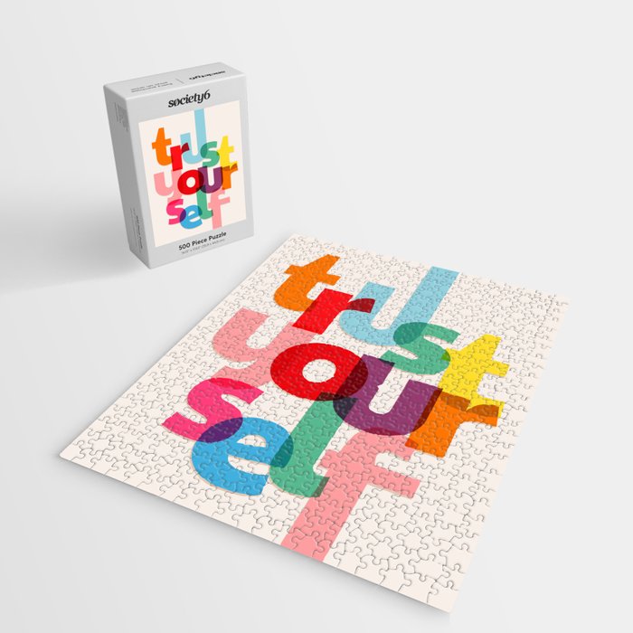 Trust Yourself Typography Jigsaw Puzzle Gallery Image 2