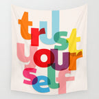 Trust Yourself Typography Wall Tapestry Gallery Image 4
