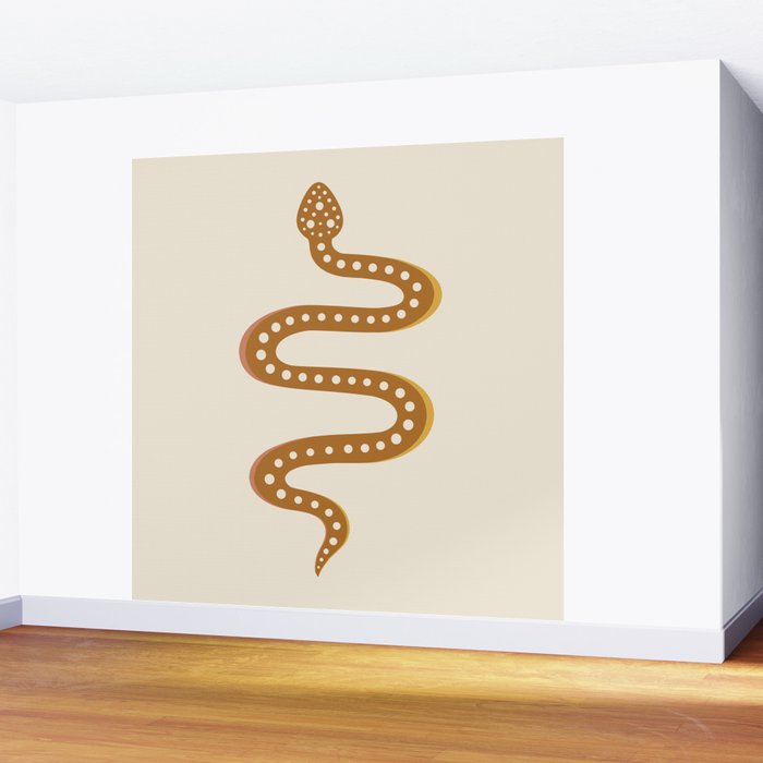 Minimal Snake - Desert Orange II Wall Mural Gallery Image 2