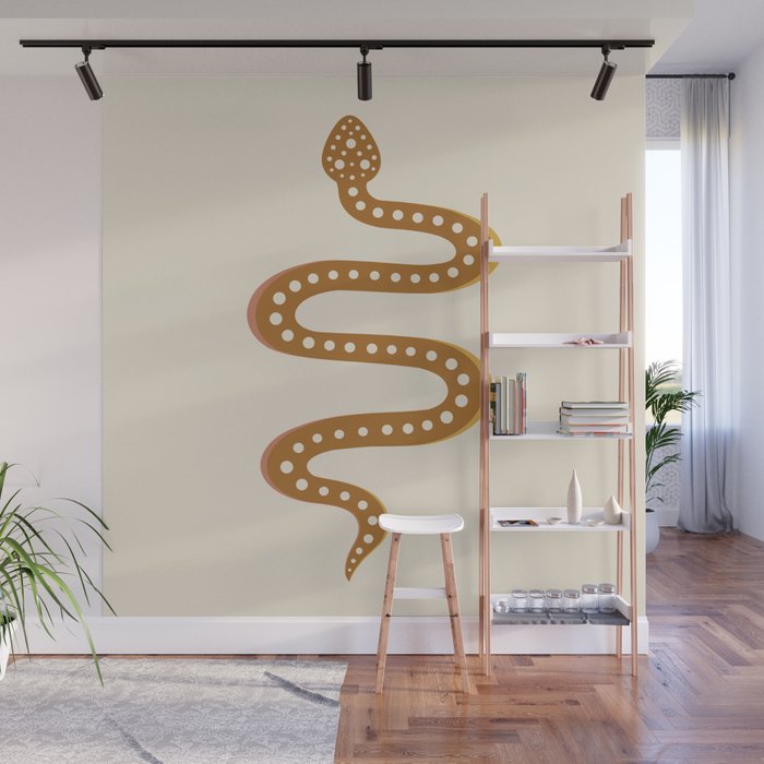 Minimal Snake - Desert Orange II Wall Mural Gallery Image 1