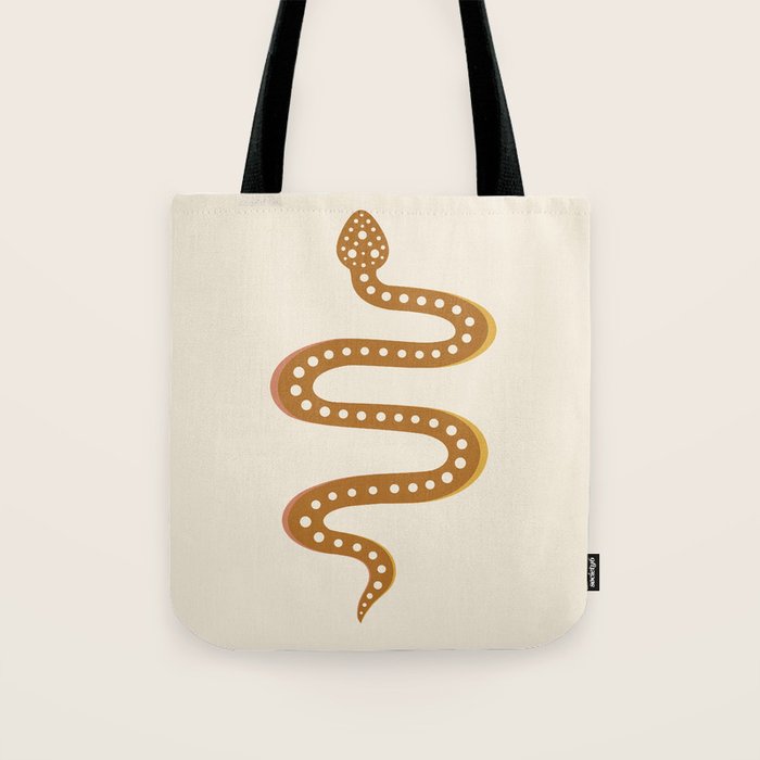 Minimal Snake - Desert Orange II Tote Bag Gallery Image 1
