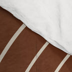 Minimal Line Curvature XIX Brick Red Mid Century Modern Arch Abstract Comforter Gallery Image 4