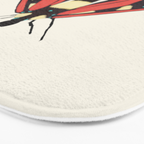  red butterfly Bath Mat Gallery Image 3