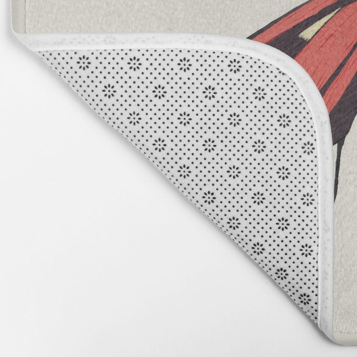  red butterfly Bath Mat Gallery Image 2