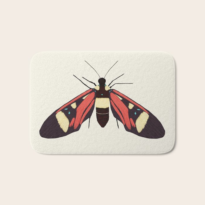  red butterfly Bath Mat Gallery Image 1