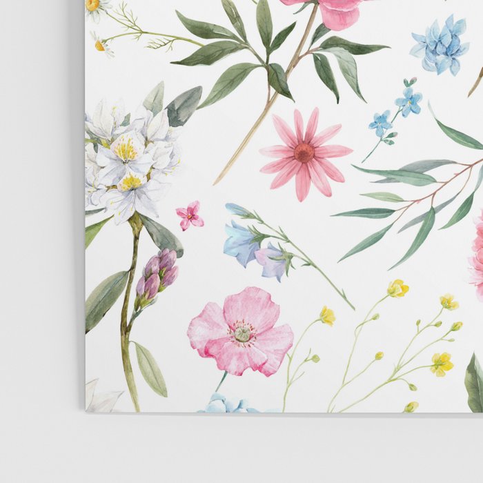 Charming Cottagecore Pastel Floral Poster Gallery Image 3