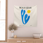 Blue Leaf & Sun: Matisse Paper Cutouts I Wall Tapestry Gallery Image 2