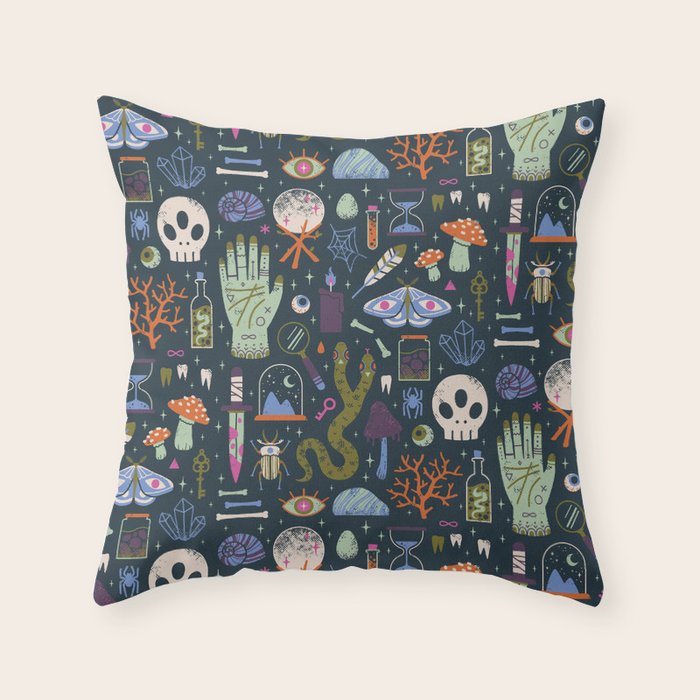 Curiosities Throw Pillow Gallery Image 1