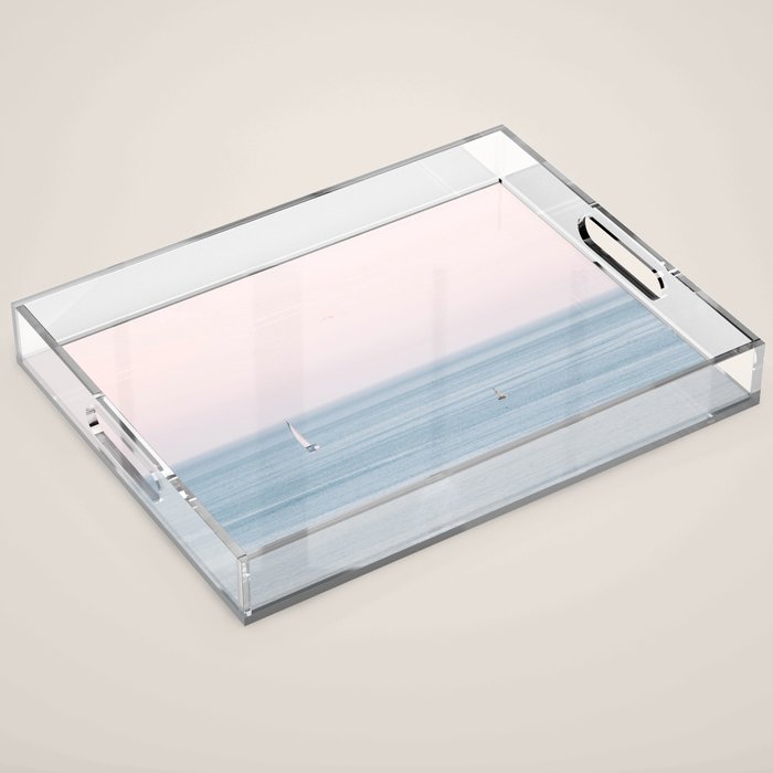 Ocean Pink Sky Acrylic Tray Gallery Image 1