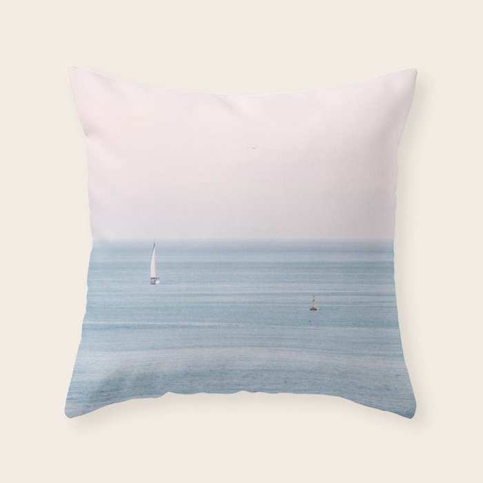 Ocean Pink Sky Throw Pillow Gallery Image 6