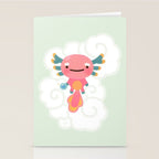 Umpearl - Axolotl with magic pearl Stationery Card Gallery Image 2