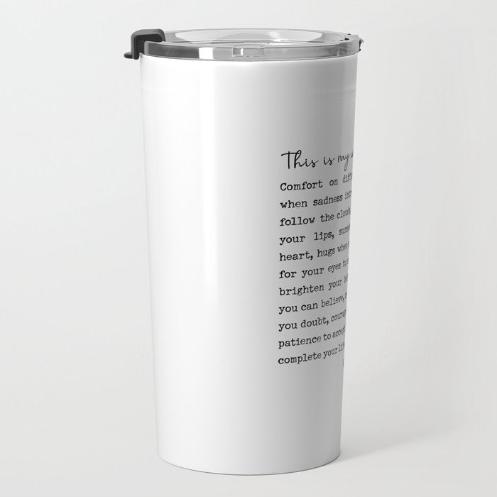 Ralph Waldo Emerson Quote, My Wish For You Travel Mug Gallery Image 3