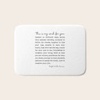 Ralph Waldo Emerson Quote, My Wish For You Bath Mat Gallery Image 1